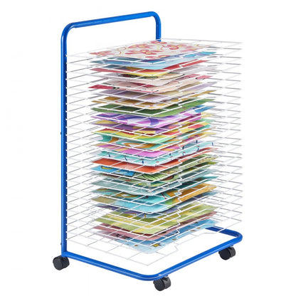 HS-LH3 - VEVOR Art Drying Rack with 25 Adjustable Shelves, All-Metal Design