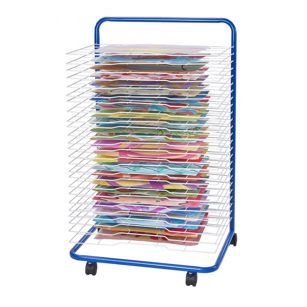 HS-LH3 - VEVOR Art Drying Rack with 25 Adjustable Shelves, All-Metal Design