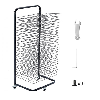 HS-LH1 - Metal Art Drying Rack with 25 Shelves & Wheels