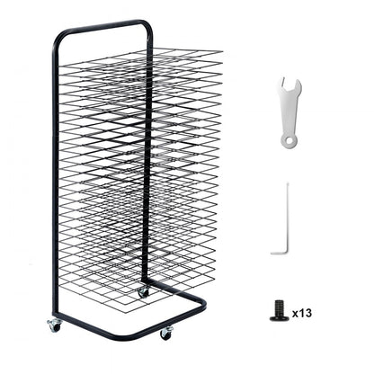 HS-LH1 - Metal Art Drying Rack with 25 Shelves & Wheels