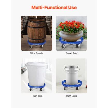 2000LB55-4 - 55-Gallon Drum Dolly with 2000 lb Capacity & 4 Casters