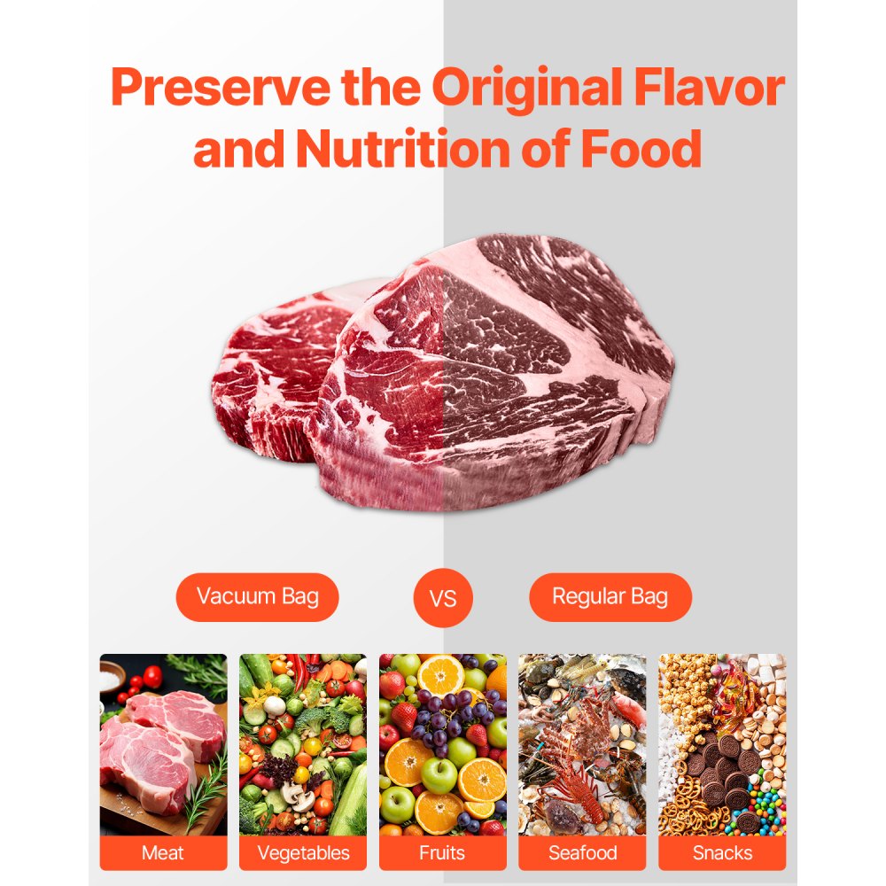 HAVSB0002 - 8" & 11" Non-BPA Vacuum Sealer Bags for Food Preservation