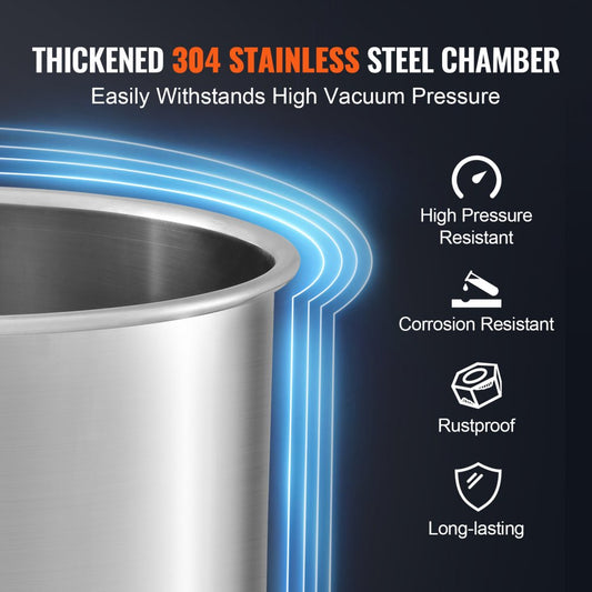 T5 - 5 Gallon Stainless Steel Vacuum Chamber for Wood Stabilization