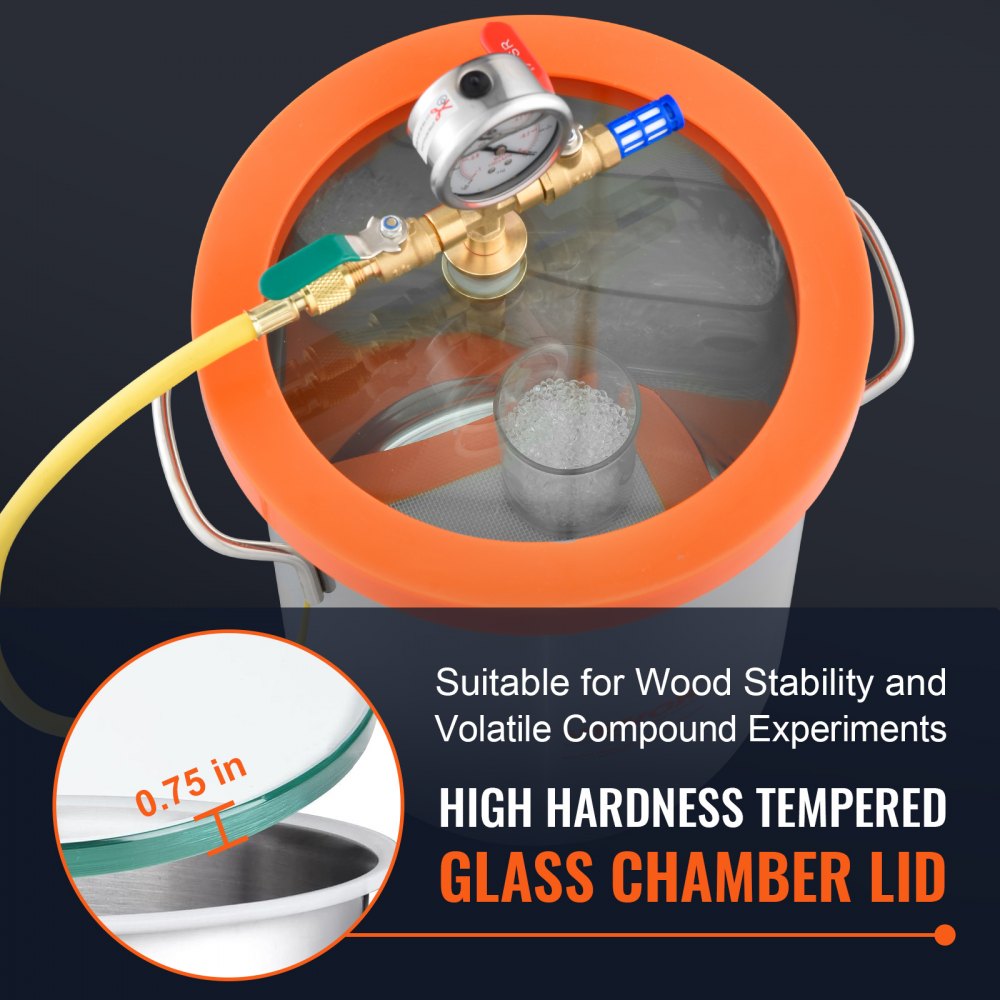 T5 - 5 Gallon Stainless Steel Vacuum Chamber for Wood Stabilization