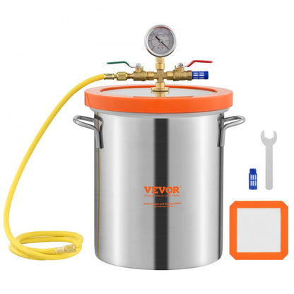 T5 - 5 Gallon Stainless Steel Vacuum Chamber for Wood Stabilization