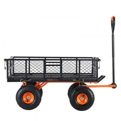 TC4206KB - 400 lbs Capacity Metal Dump Cart with 10" Wheels
