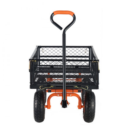 TC4206KB - 400 lbs Capacity Metal Dump Cart with 10" Wheels