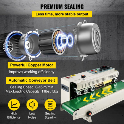 FR900K - High-Speed Bag Sealing Machine with Logo Printing Capability