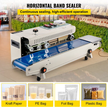 FR900 - High-Speed Continuous Sealer for Plastic Films, 0.24-0.6" Width