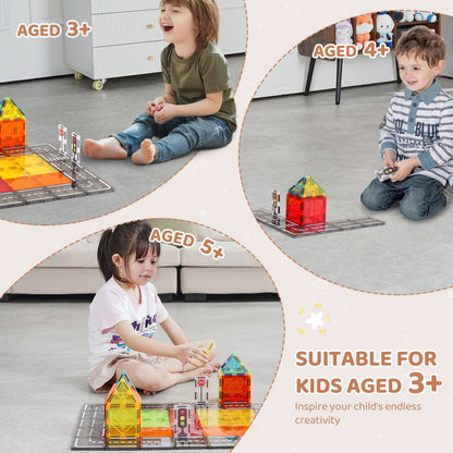 56CXJM8 - 56 PCS Magnetic Tile Set for Creative Building Fun