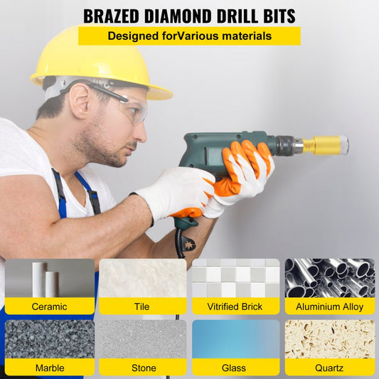 QHKZ7PCS - Premium Diamond Drill Set for Porcelain, Granite & Marble