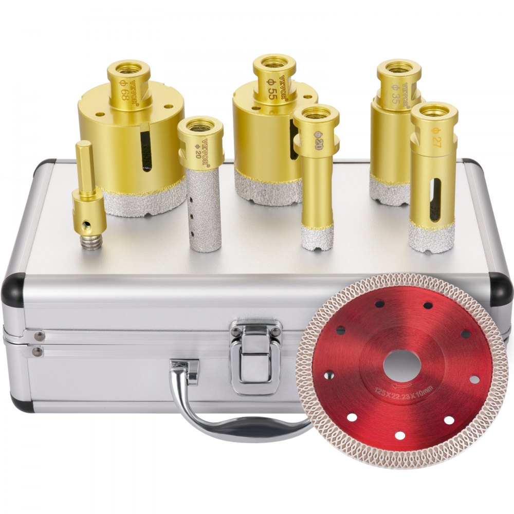 QHKZ7PCS - Premium Diamond Drill Set for Porcelain, Granite & Marble