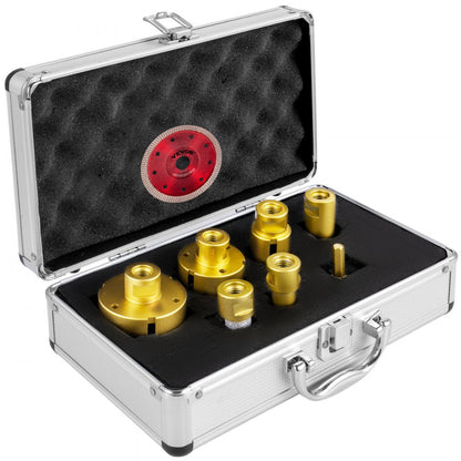 QHKZ7PCS - Premium Diamond Drill Set for Porcelain, Granite & Marble