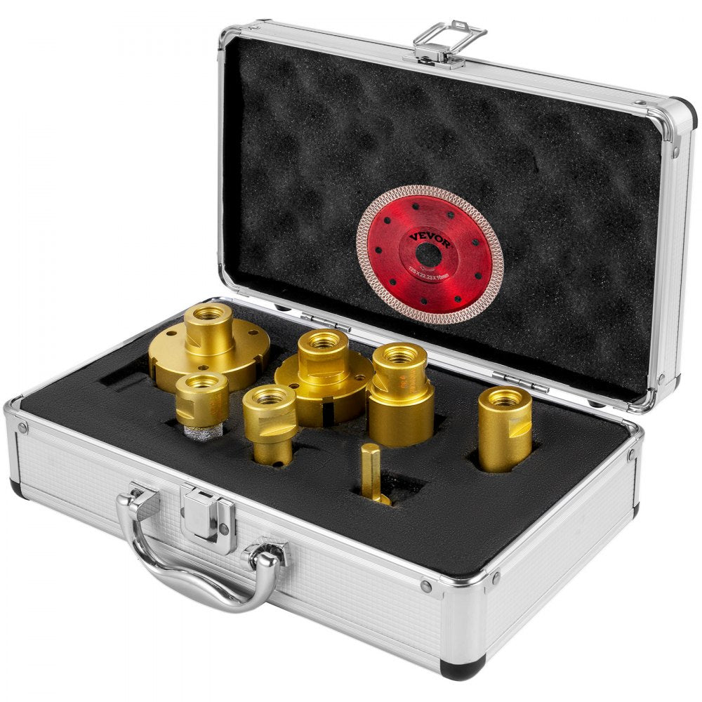 QHKZ7PCS - Premium Diamond Drill Set for Porcelain, Granite & Marble