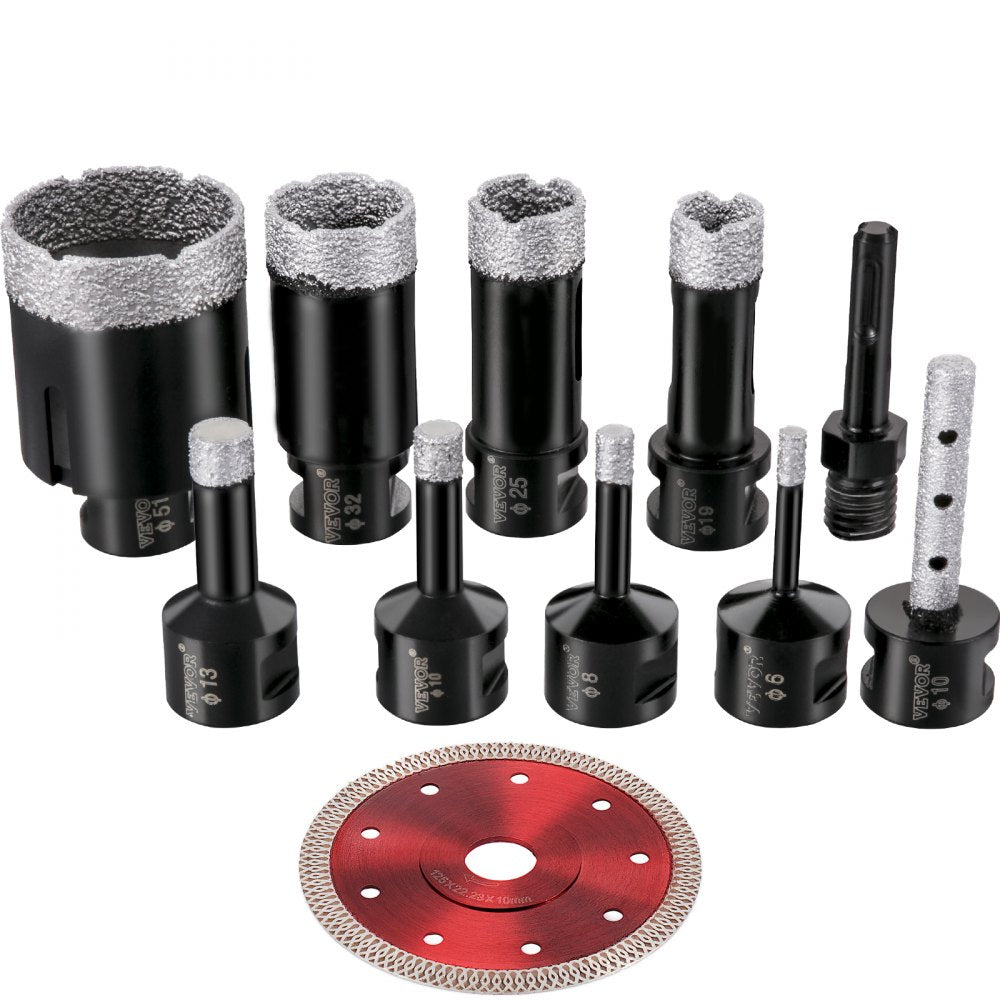 QHKZ10PCS - Premium Diamond Drill Bits Set for Porcelain & Granite