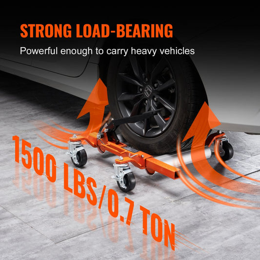 TL-9013C - Heavy-Duty Wheel Dolly for Tight Garage Spaces, 1500 lbs Capacity