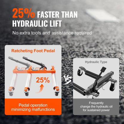 TL-9013C - Heavy-Duty Wheel Dolly for Tight Garage Spaces, 1500 lbs Capacity