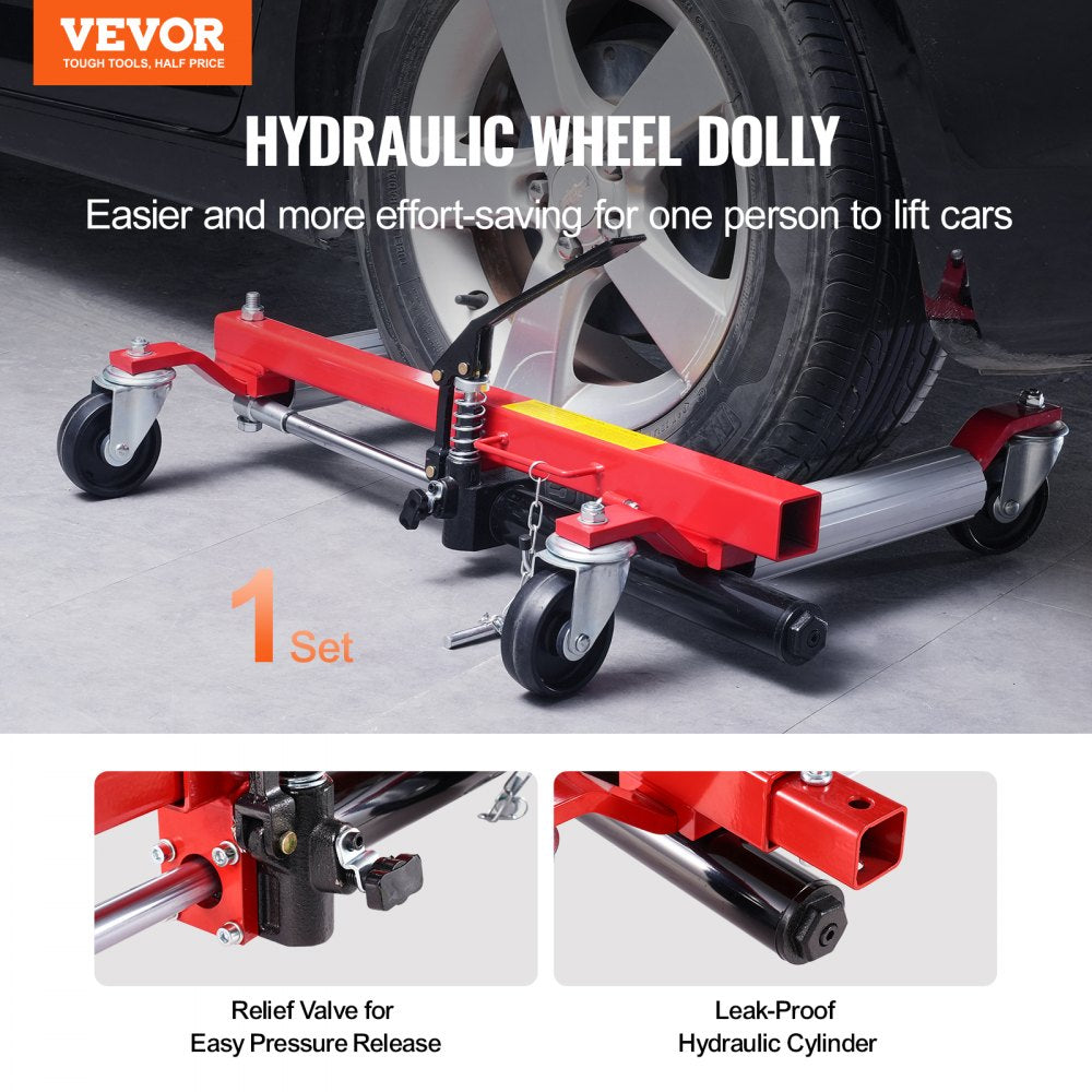 MR8016-4 - 12" Tire Wheel Dolly for Easy Vehicle Movement and Maintenance