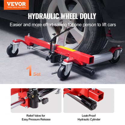 MR8016-4 - 12" Tire Wheel Dolly for Easy Vehicle Movement and Maintenance