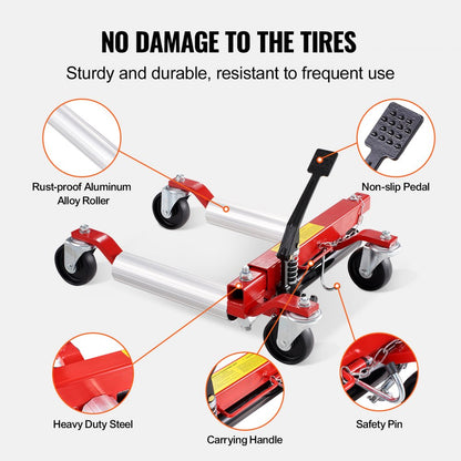 MR8016-4 - 12" Tire Wheel Dolly for Easy Vehicle Movement and Maintenance