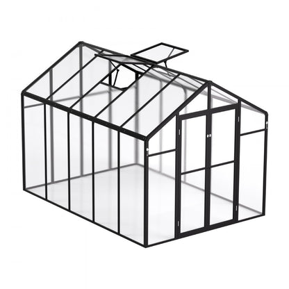 AM035 - 8x10 Ft Polycarbonate Greenhouse with Adjustable Vents