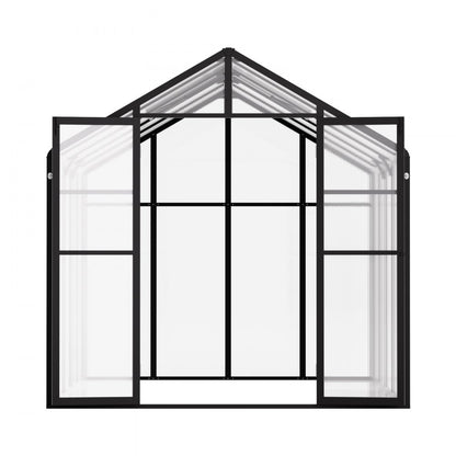 AM035 - 8x10 Ft Polycarbonate Greenhouse with Adjustable Vents