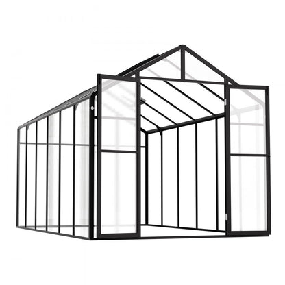 AM036 - 8x12 Ft Polycarbonate Walk-In Greenhouse with Dual Ventilation