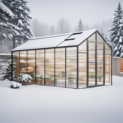 AM037 - 8x14 Ft VEVOR Polycarbonate Greenhouse with Dual Roof Ventilation