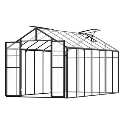 AM037 - 8x14 Ft VEVOR Polycarbonate Greenhouse with Dual Roof Ventilation
