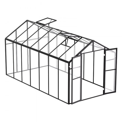 AM037 - 8x14 Ft VEVOR Polycarbonate Greenhouse with Dual Roof Ventilation