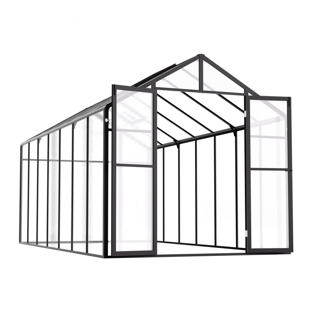 AM037 - 8x14 Ft VEVOR Polycarbonate Greenhouse with Dual Roof Ventilation