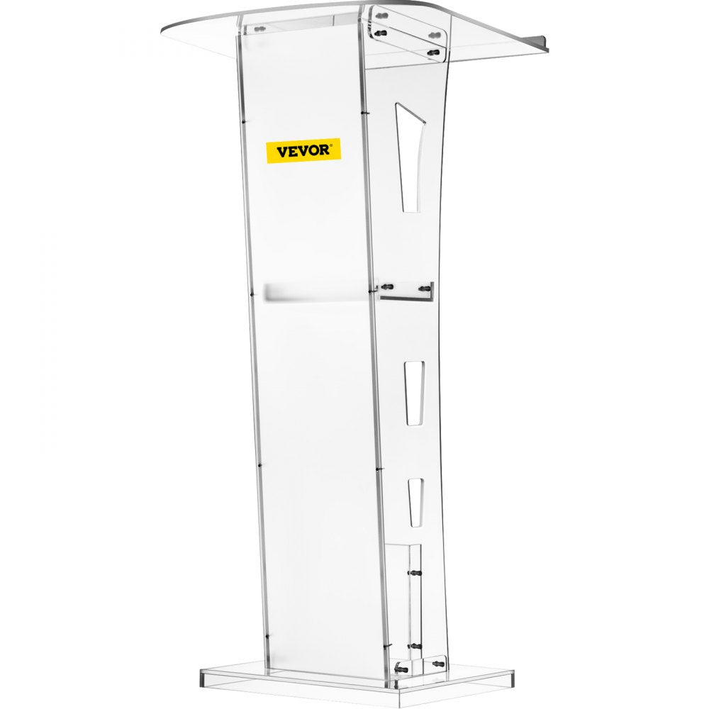 010803172504 - 45" Acrylic Podium with Middle Shelf and Anti-Slip Design