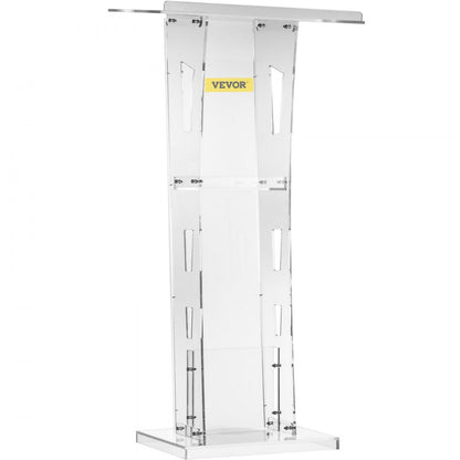 010803172504 - 45" Acrylic Podium with Middle Shelf and Anti-Slip Design