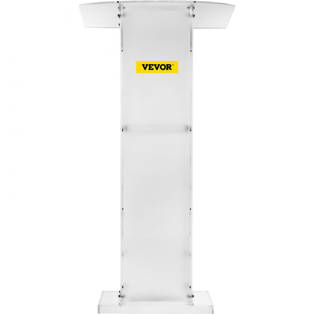 010803172504 - 45" Acrylic Podium with Middle Shelf and Anti-Slip Design