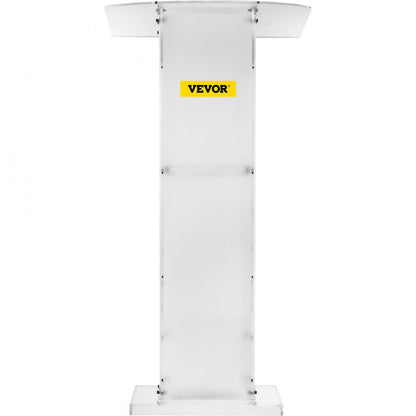 010803172504 - 45" Acrylic Podium with Middle Shelf and Anti-Slip Design