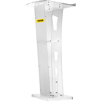010803172504 - 45" Acrylic Podium with Middle Shelf and Anti-Slip Design