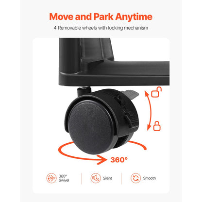 29658 - 6-Tier Rolling Craft Cart with Locking Wheels, 14.3in x 15.9in x 27in