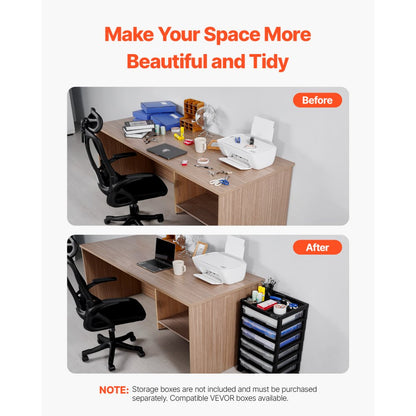 29658 - 6-Tier Rolling Craft Cart with Locking Wheels, 14.3in x 15.9in x 27in