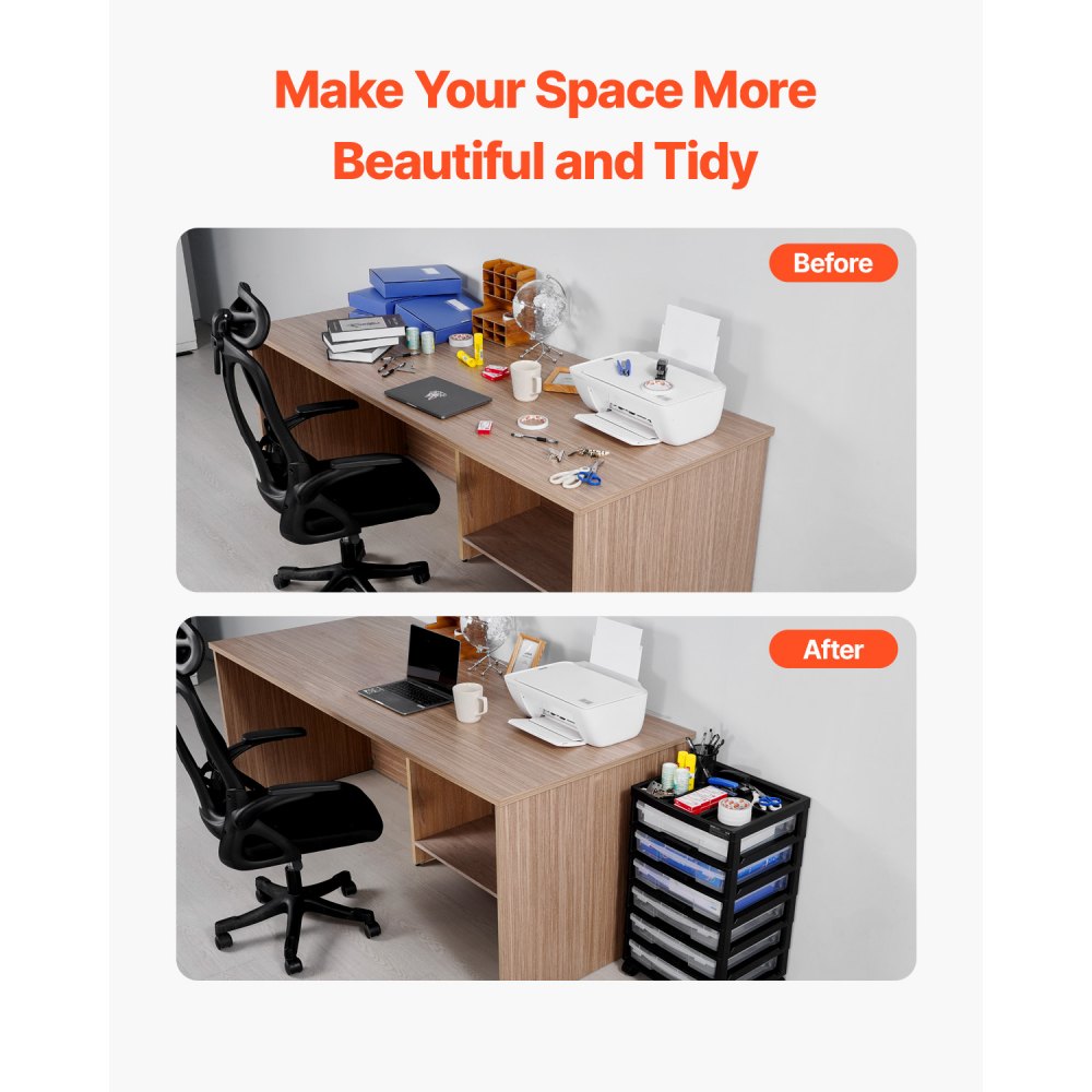 29658 - 6-Tier Rolling Storage Cart with Locking Wheels