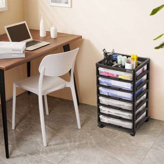 29658 - 6-Tier Rolling Storage Cart with Locking Wheels