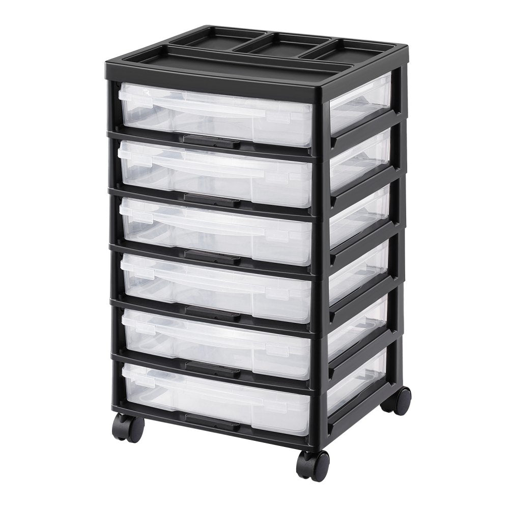 29658 - 6-Tier Rolling Storage Cart with Locking Wheels