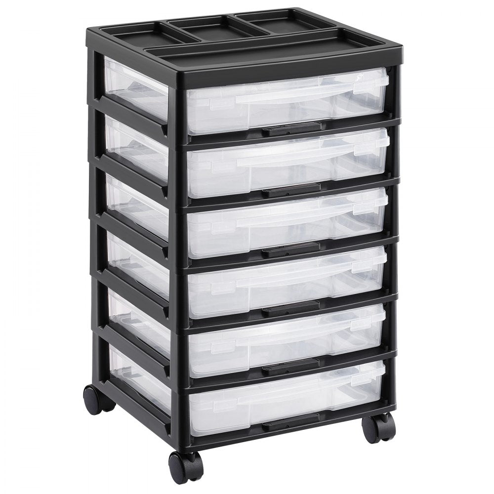 29658 - 6-Tier Rolling Storage Cart with Locking Wheels