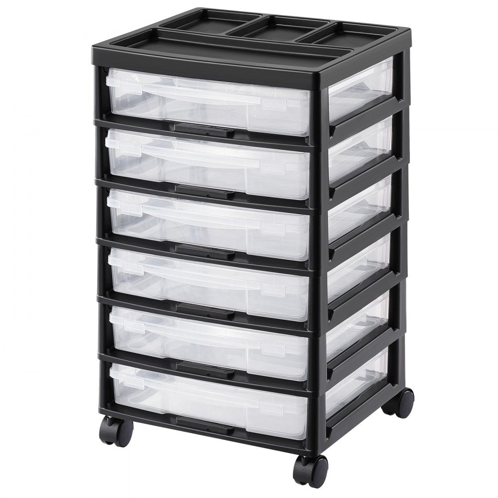 29658 - 6-Tier Rolling Storage Cart with Locking Wheels