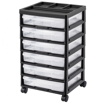 29658 - 6-Tier Rolling Storage Cart with Locking Wheels