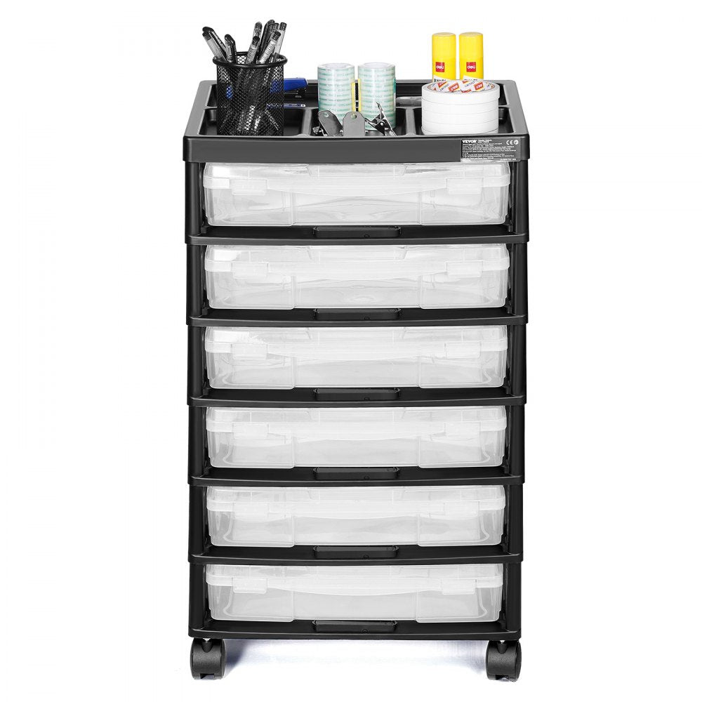 29658 - 6-Tier Rolling Storage Cart with Locking Wheels