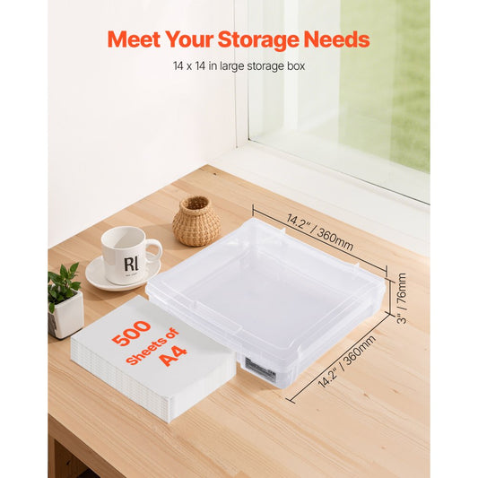 21976-4 - Set of 4 Stackable 14"x14" Scrapbook Paper Storage Boxes