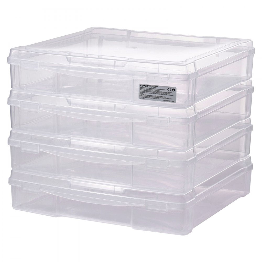 21976-4 - Set of 4 Stackable 14"x14" Scrapbook Paper Storage Boxes