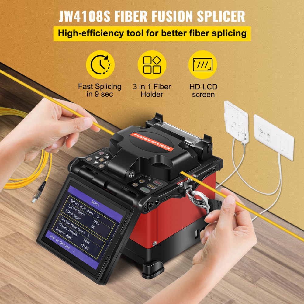 JW4108S - Lightweight Fiber Splicer with 9s Splice Time
