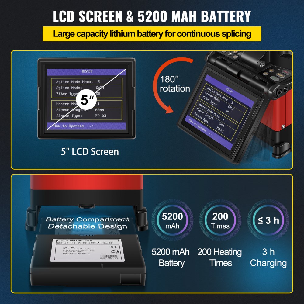 JW4108S - Lightweight Fiber Splicer with 9s Splice Time