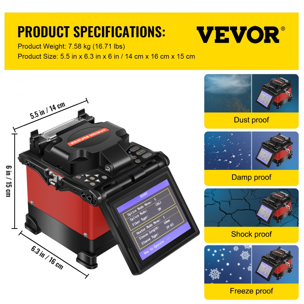 JW4108S - Lightweight Fiber Splicer with 9s Splice Time